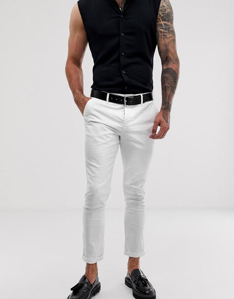 Asos Design Super Skinny Chinos In White