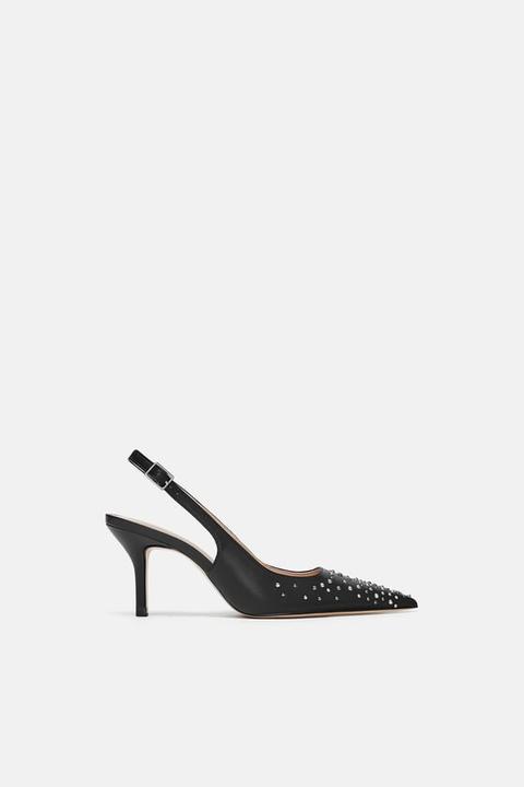 Décolleté Slingback Con Borchie