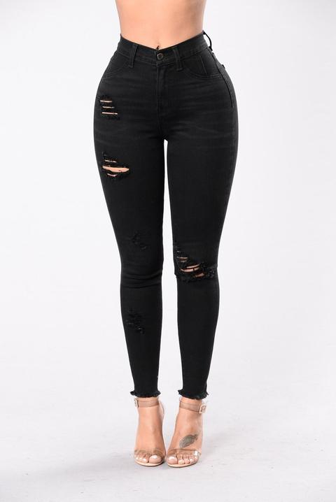 In Distress Jeans - Black