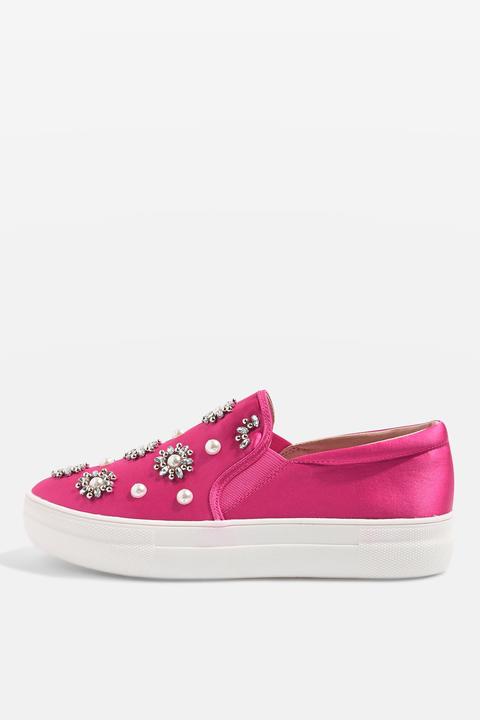 Tilt Embellished Slip On Shoes