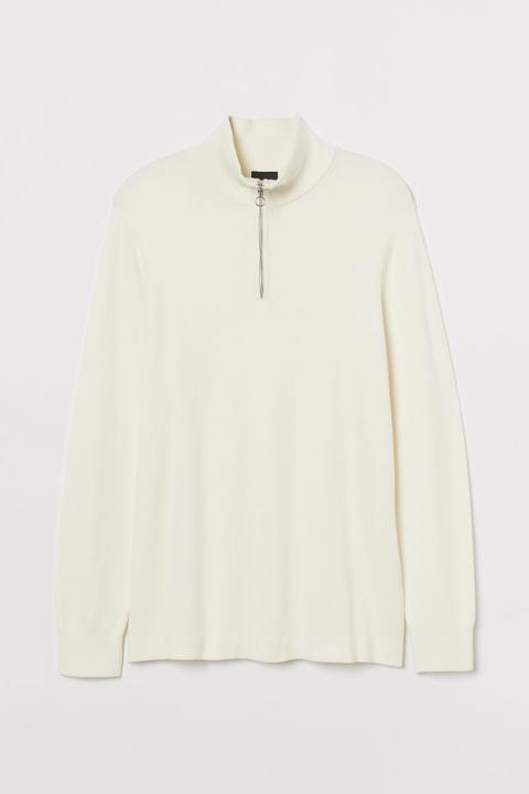 Jersey Con Cremallera - Blanco