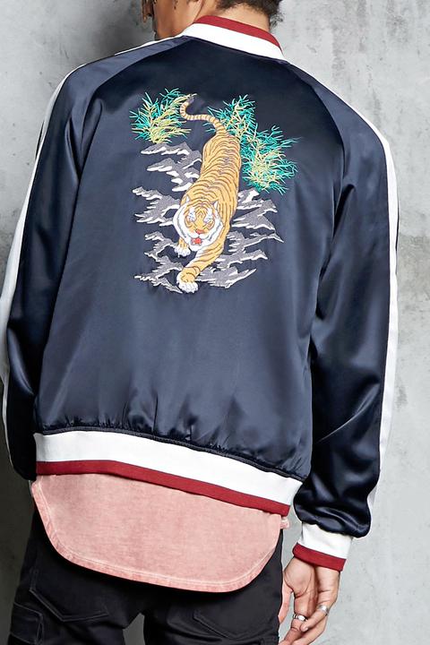 Satin Tiger Embroidered Jacket