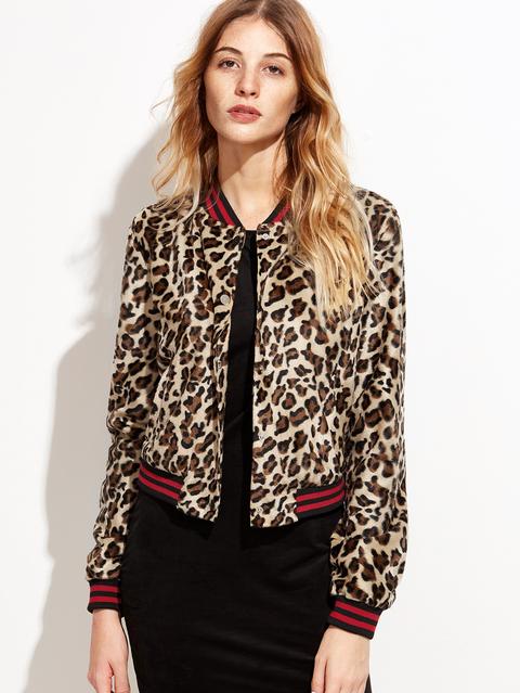 Chaqueta Con Estampado De Leopardo