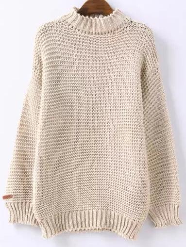 Jersey Tiro Alto Trenzado-beige