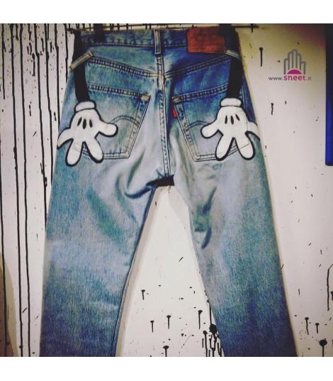 Levis 501 Custom Mickey Maniak - Jeans Chiaro