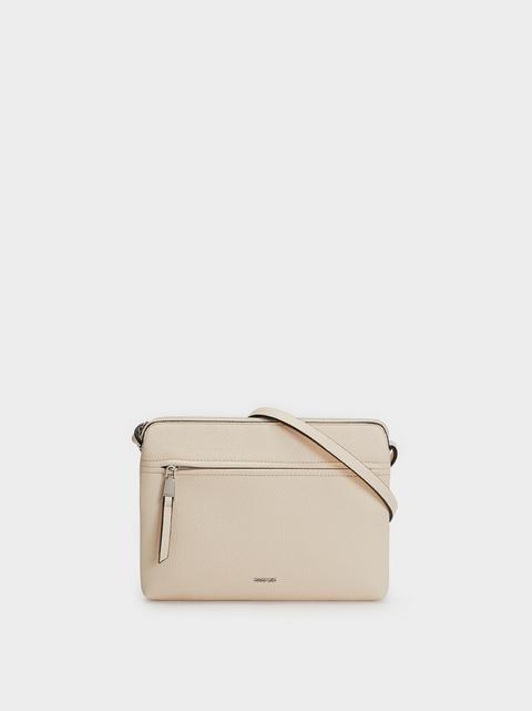 Bolso Bandolera Con Bolsillo Exterior