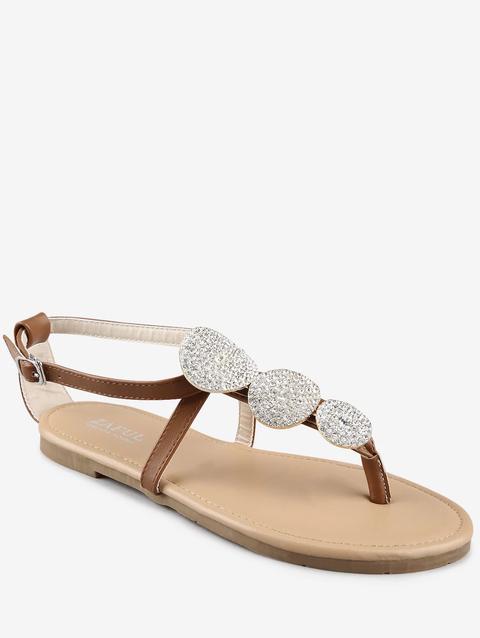 Sandali Infradito Chic Con Lacci A T Incrociati Black Light Brown