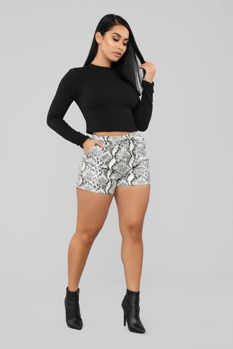 Snake print sale cycle shorts