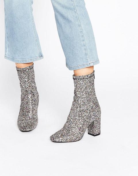 Botines De Tacón Con Purpurina De Boohoo de ASOS en 21 Buttons