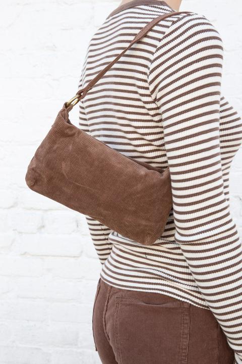 Brown Corduroy Purse