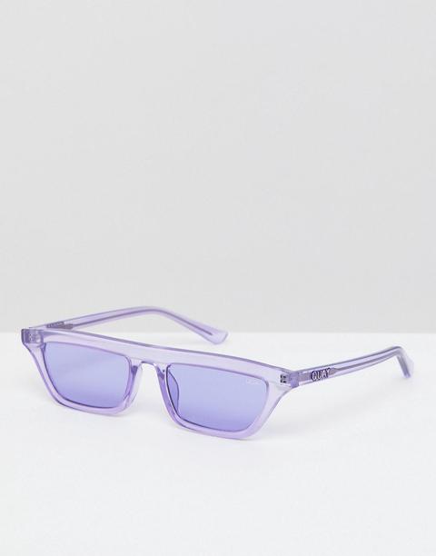 Gafas De Sol Con Montura Cuadrada Estrecha En Violeta Finesse De Quay Australia-rosa