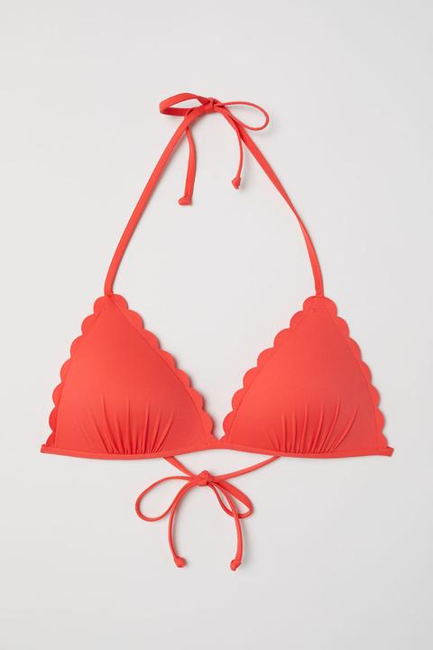 Top De Bikini Con Relleno - Rojo