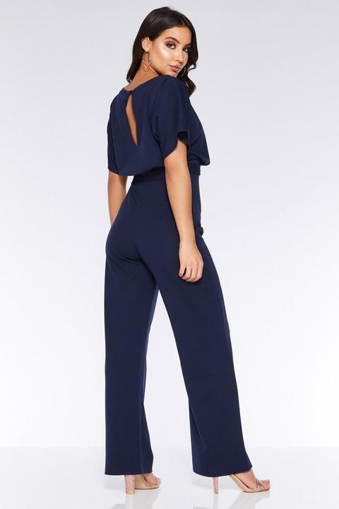 quiz navy palazzo jumpsuit