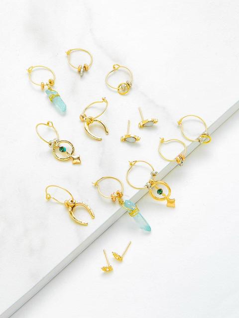 Conjunto De Pendientes Dorados Variados