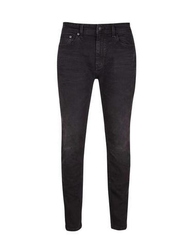 Mens Black Carter Tapered Fit Jeans, Black