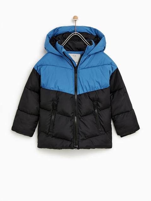 zara block color puffer jacket