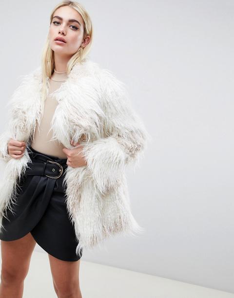 Asos Design – Mantel Mit Teddy-flicken
