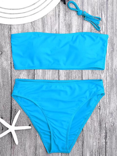Bikini Imbottito A Fascia Con Taglio Alto