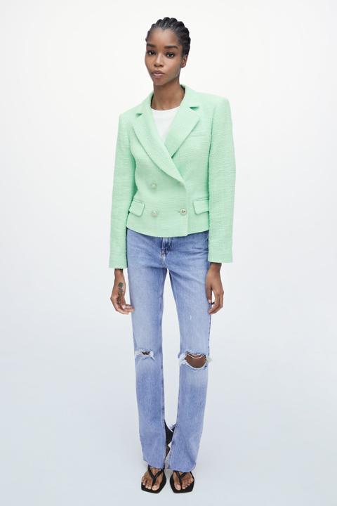 Blazer Estructura Cropped