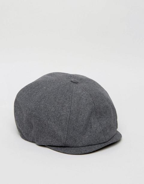 Gorra Baker Boy En Gris Melton De Asos