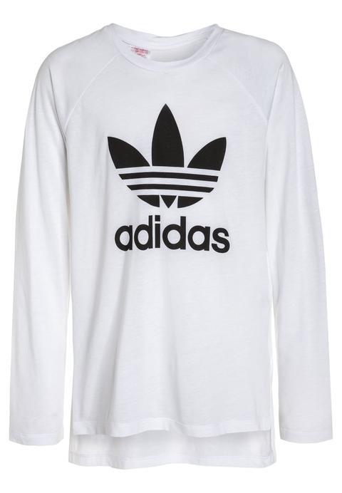 Adidas Originals Trefoil Maglietta A Manica Lunga White/black