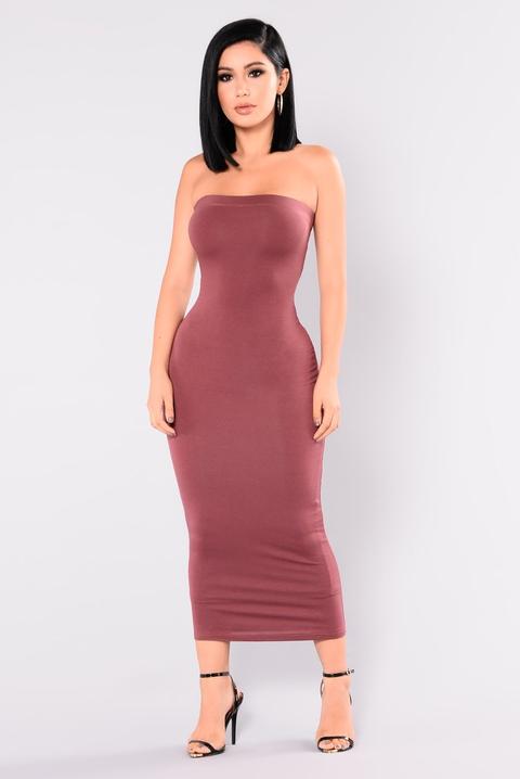 Eva Dress - Red Brown