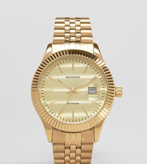 Reloj De Pulsera Dorado Exclusivo En Asos De Sekonda