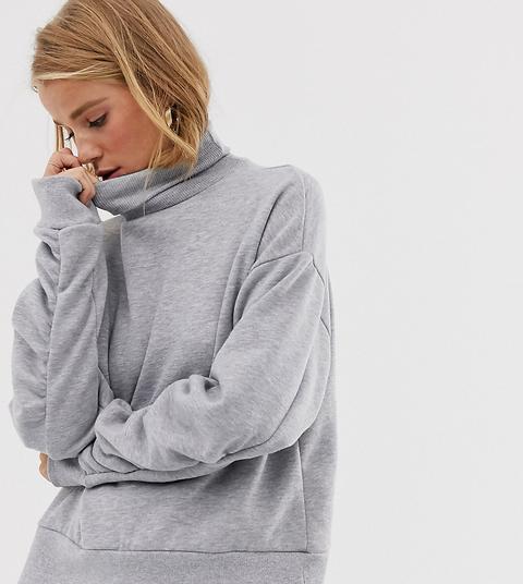 Urban Bliss - Maglione A Collo Alto Con Maniche A Palloncino - Grigio