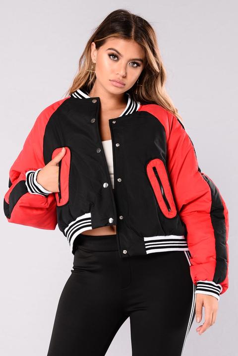 Downtown After Dark Jacket - Black/red