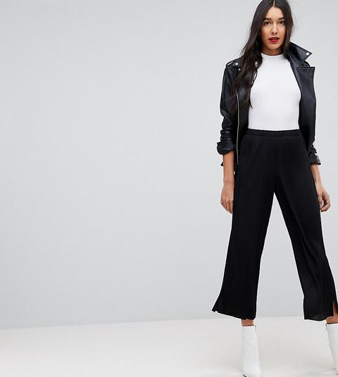 Asos Tall - Gonna Pantalone A Pieghe - Nero