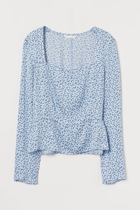 Blusa Estampada - Azul