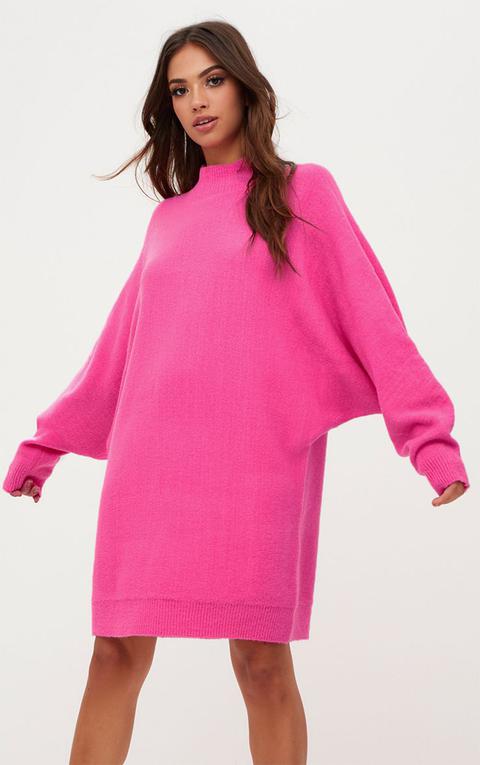 Pink Oversized Jumper Dress