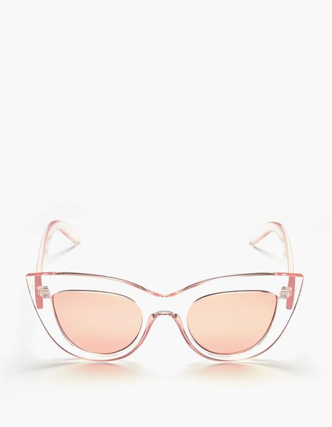 Occhiali Cat Eye Grandi Rosa Pastello