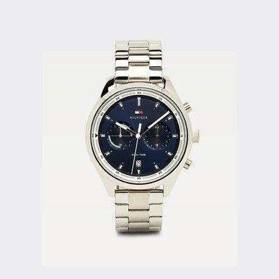 Reloj De Acero Inoxidable Con Doble Huso Horario