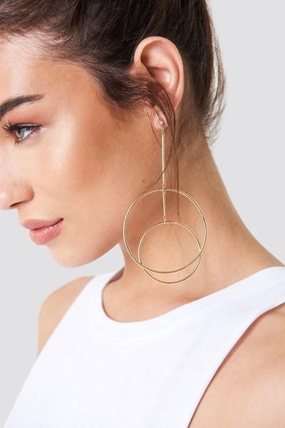 Na-kd Accessories Double Circles Earring - Gold