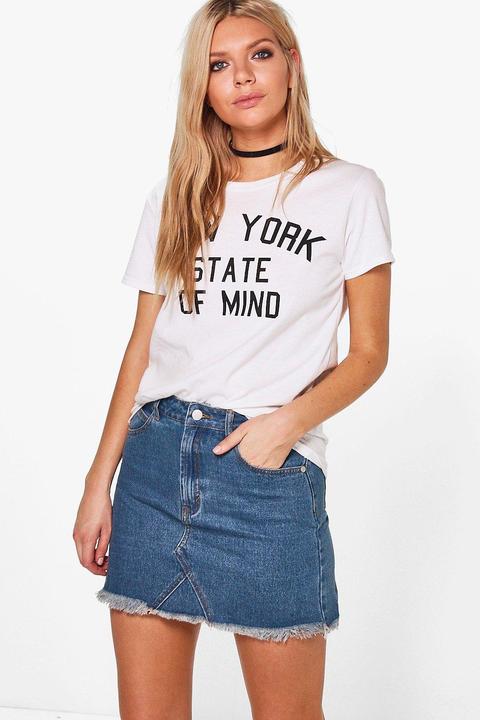 Helen High Waisted Micro Denim Mini Skirt