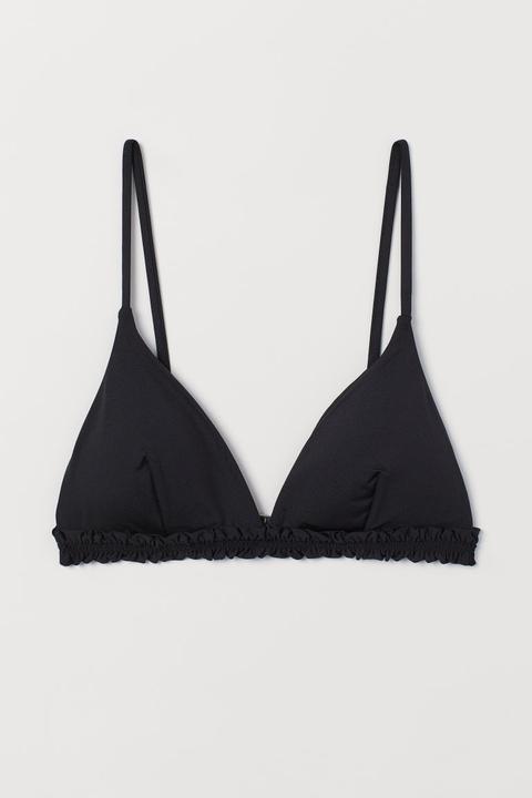H & M - Top Bikini A Triangolo - Nero