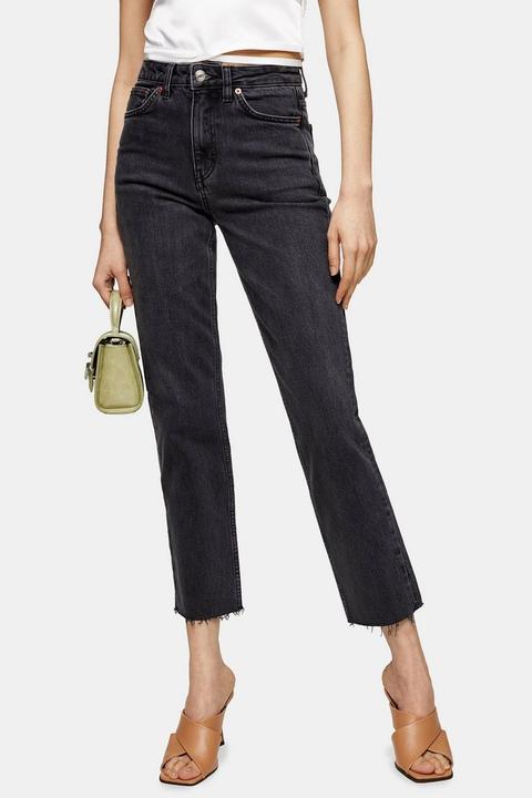 Considered Washed Black Straight Stretch Jeans