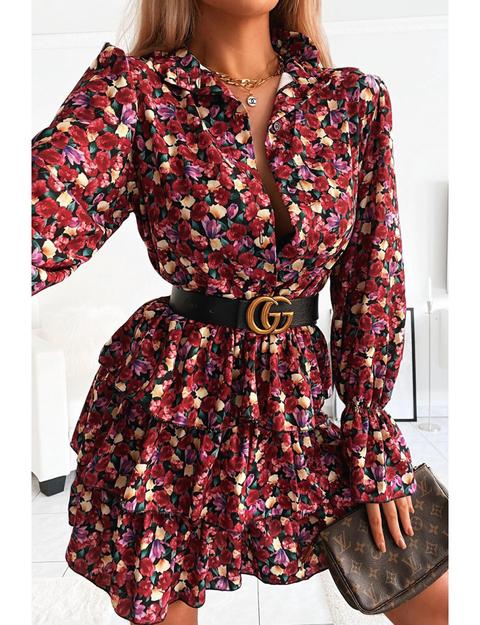 Robe Fleurie À Volants