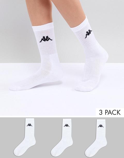 Kappa 3 Pack Sport Socks - Black