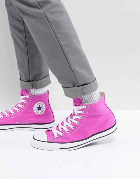 Converse Chuck Taylor All Star Hi Plimsolls In Pink 159673c - Pink