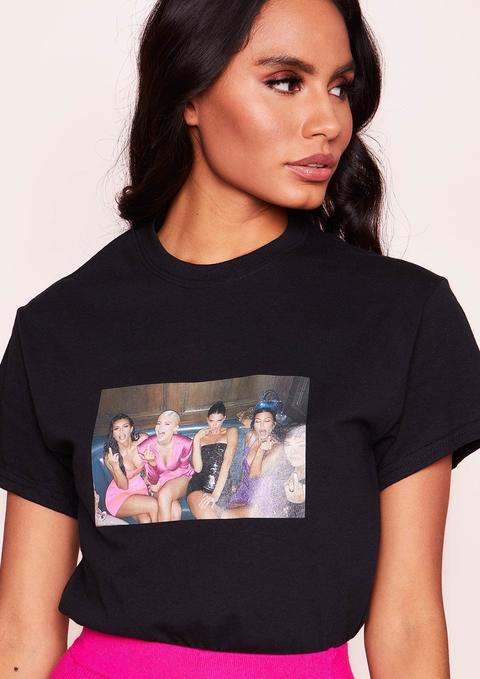 Kim Black Middle Finger Graphic Oversized T-shirt