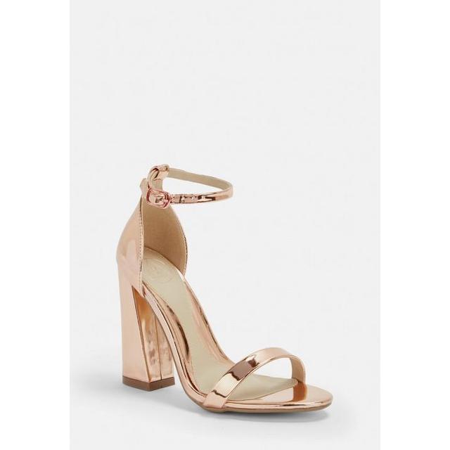 rose gold heels block