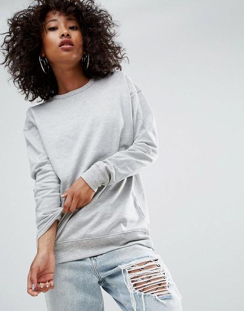 Asos - Felpa Stile Boyfriend - Grigio