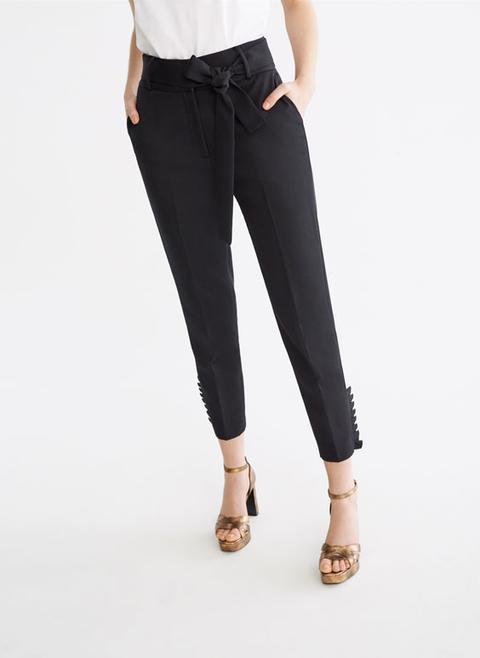 Trousers With Vertical Ruffles