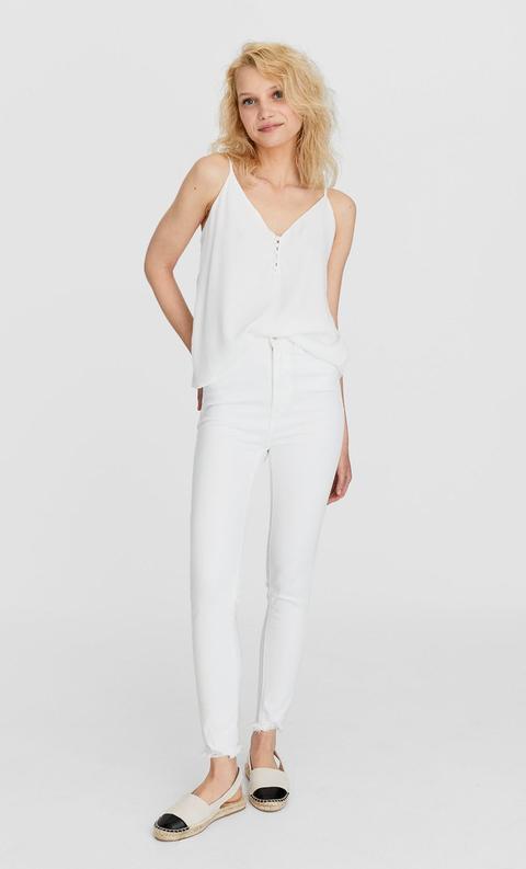 Jeans Skinny Super High Waist Bianco