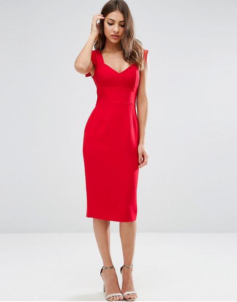 Vestido De Tubo Con Escote En Forma De Corazón De Asos