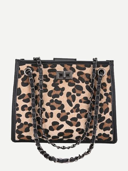 Bolso Bandolera Con Estampado De Leopardo