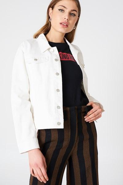 Na-kd Oversized Denim Jacket - White