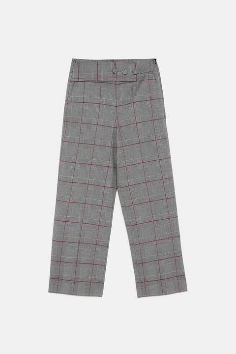 Pantaloni Culotte A Quadri